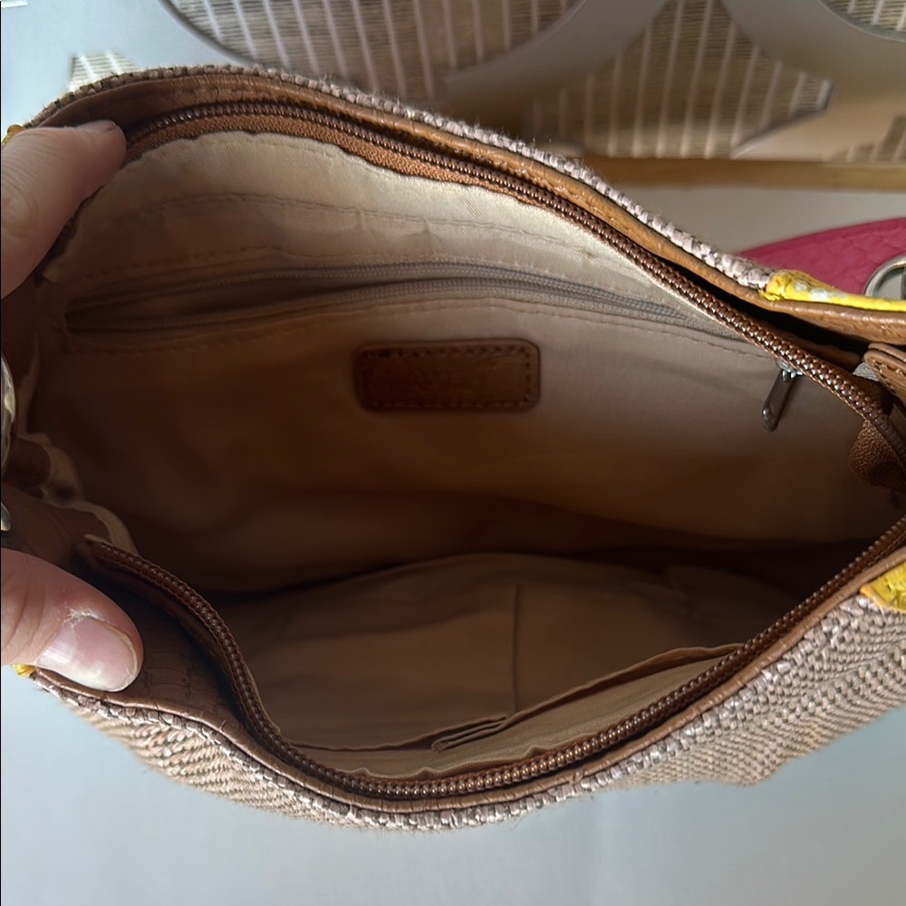 Apt. 9 Pink and Yellow Color-Block Shoulder Bag - Picture 13 of 15